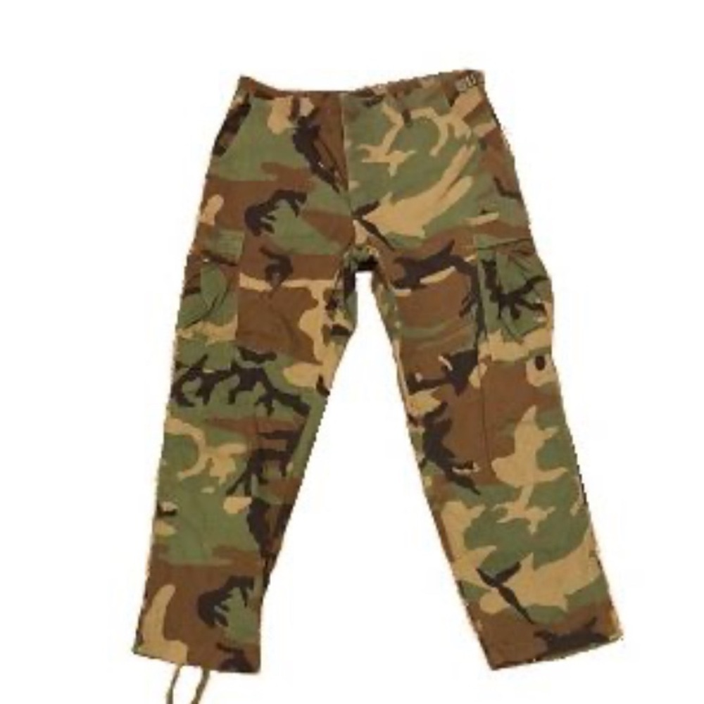 Used US GI Military Issue Woodland Camo BDU Pants